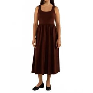 NEW NLT lake swing dress in chocolate